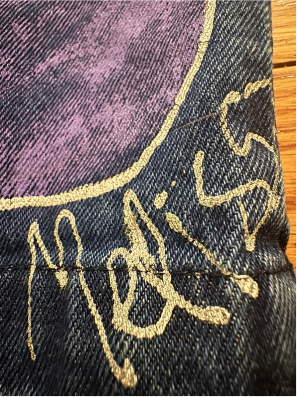 Vintage Hand Painted Denim Jacket Typhoons by Melissa-BOHO Southwestern NOS-MINT - Picture 11 of 16